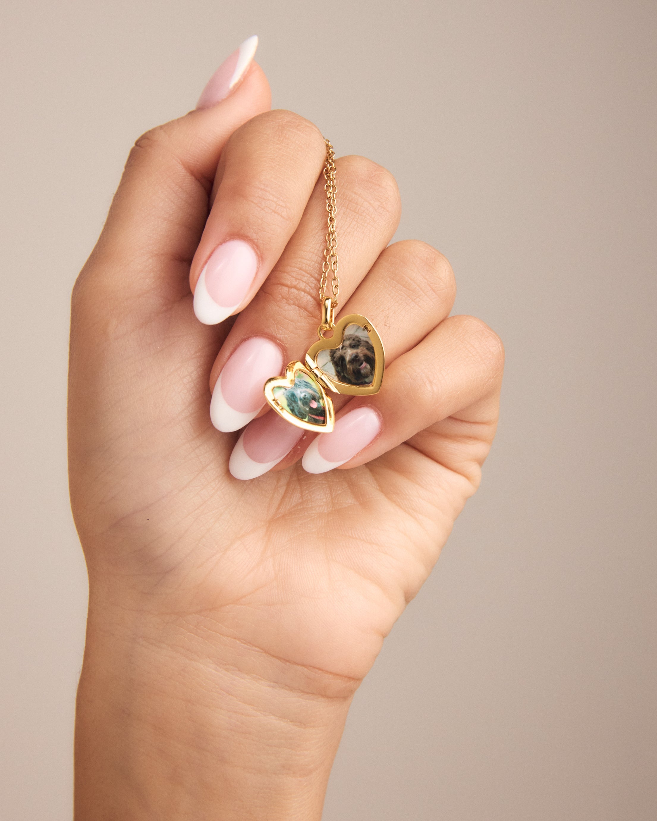 Heart Double Photo Locket Necklace