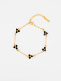 MIDNIGHT CLOVER ARMBAND | 18 K Gold