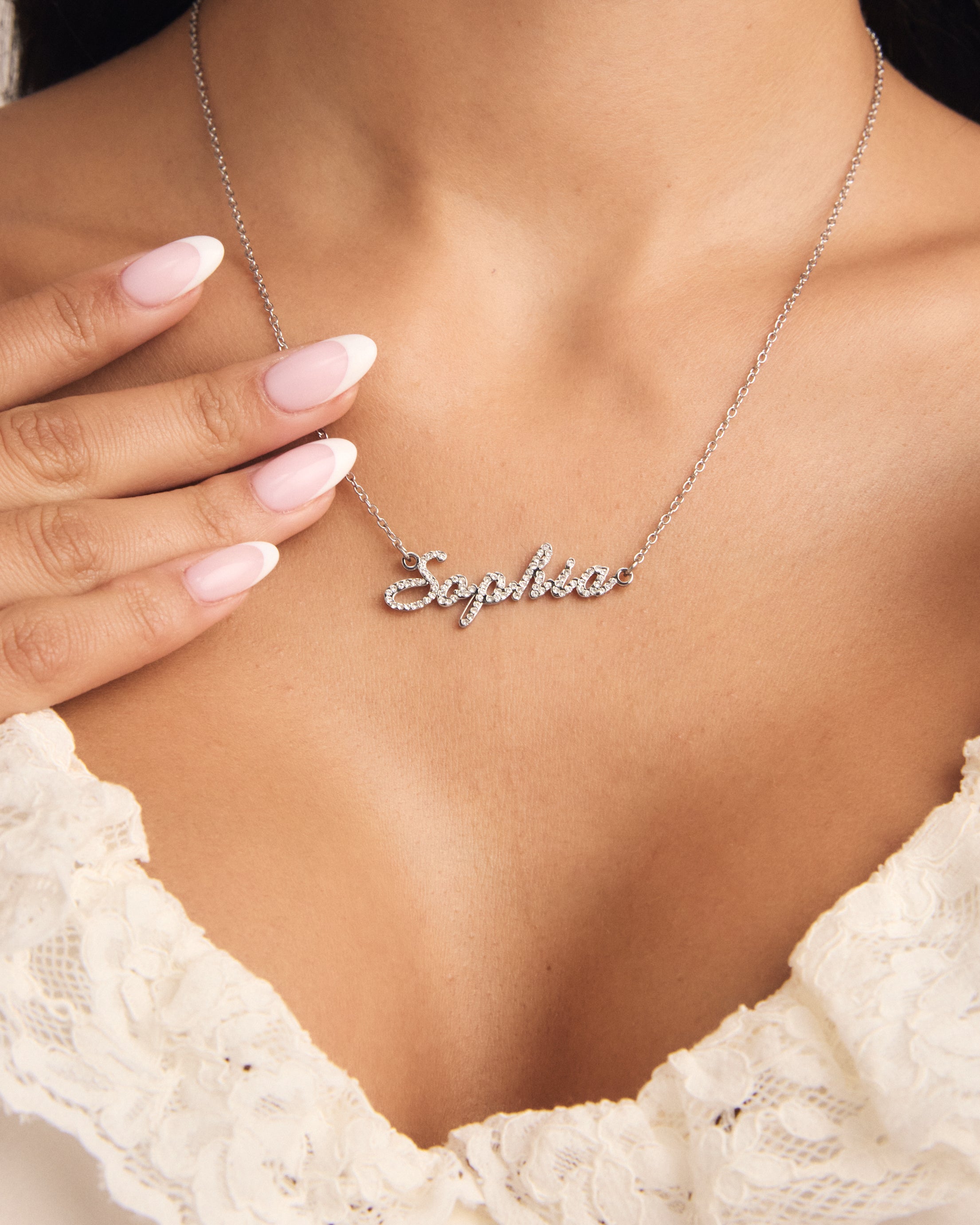 Pavé Signature Name Necklace