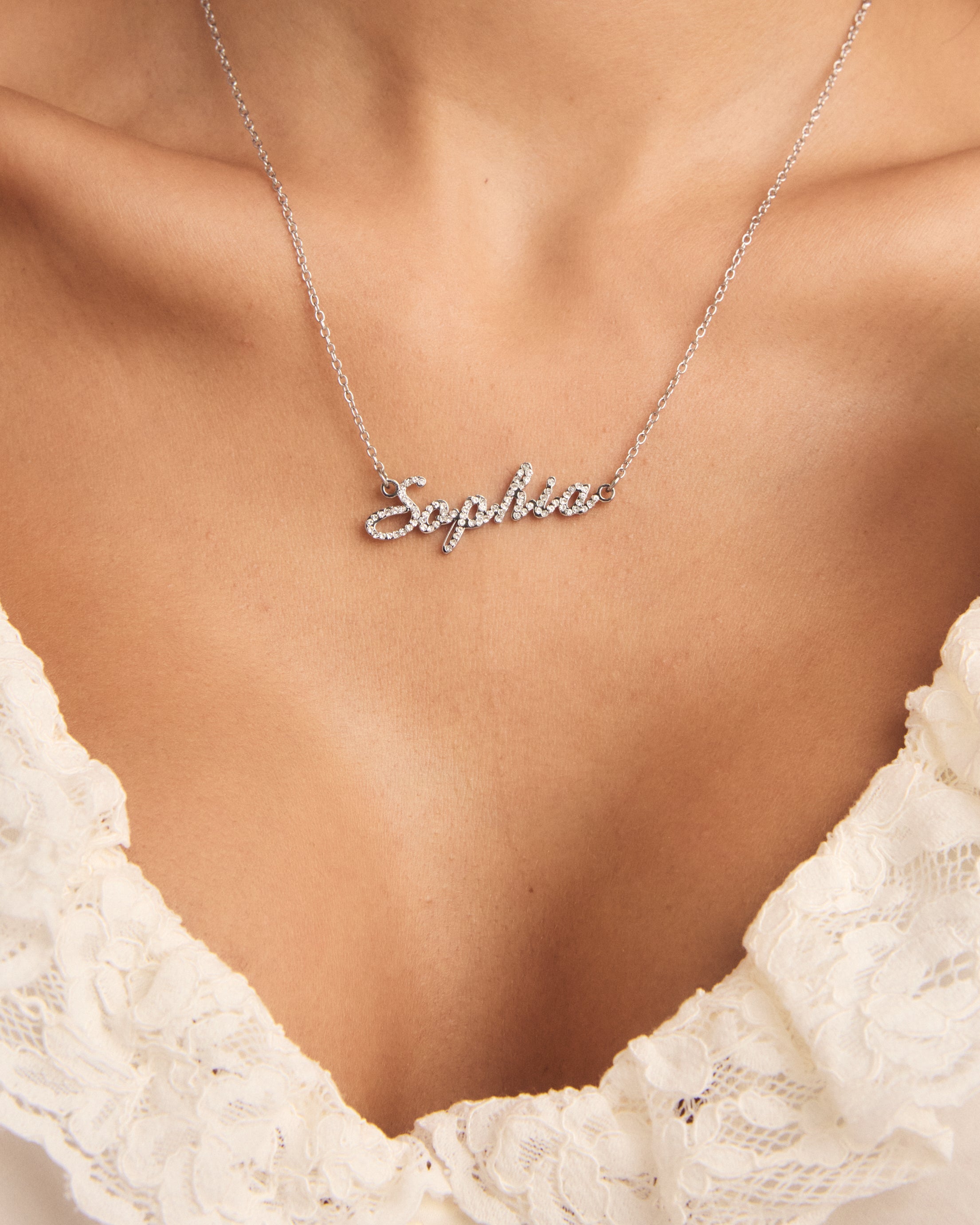 Pavé Signature Name Necklace