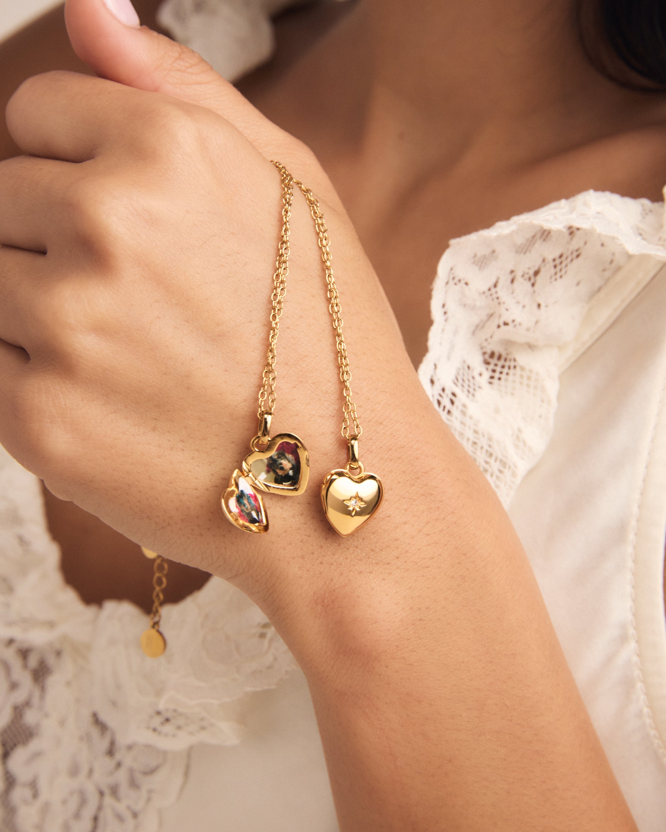 Star Double Photo Locket Necklace