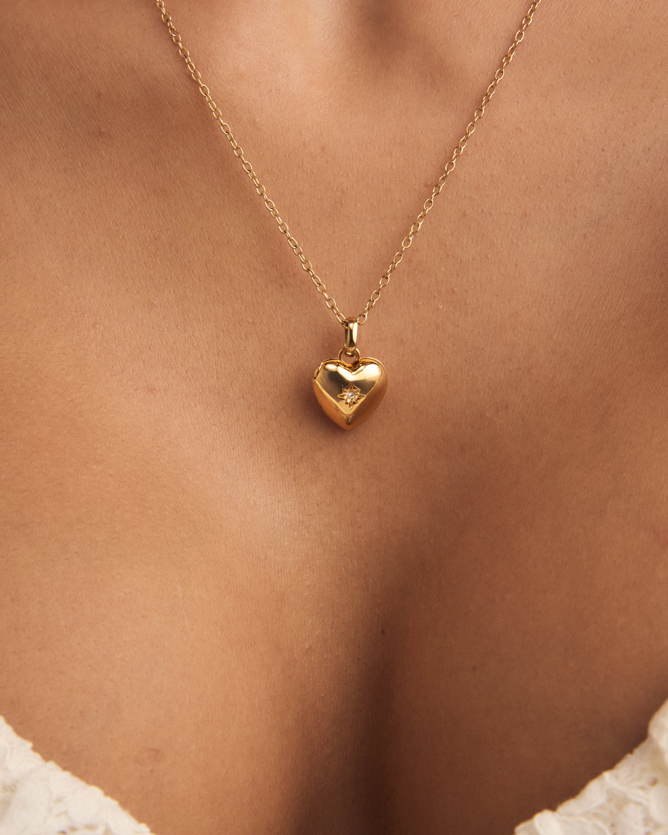 Star Double Photo Locket Necklace