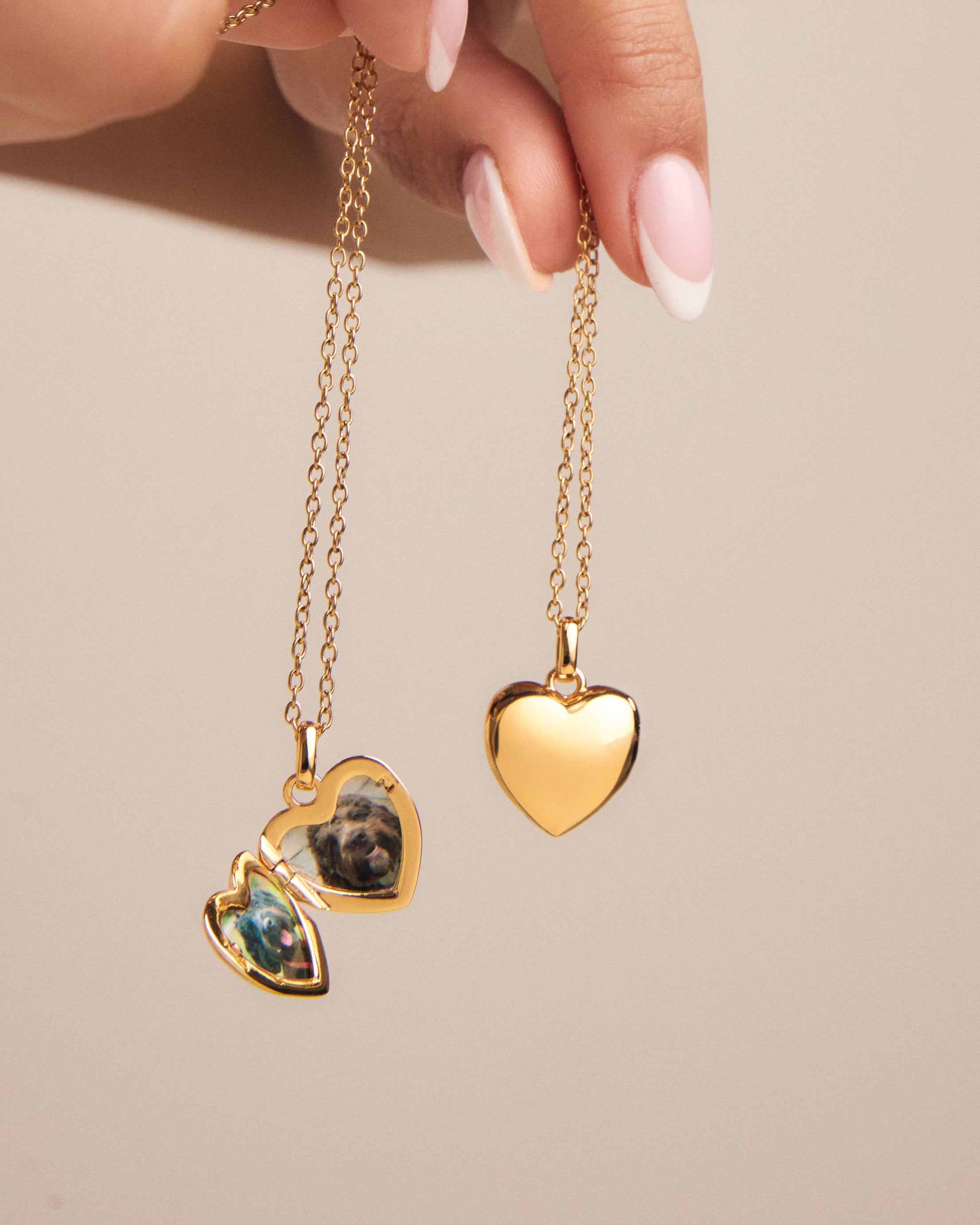 Heart Double Photo Locket Necklace