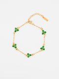 GRÜNES KLEEB LATT-ARM BAND | 18K Gold