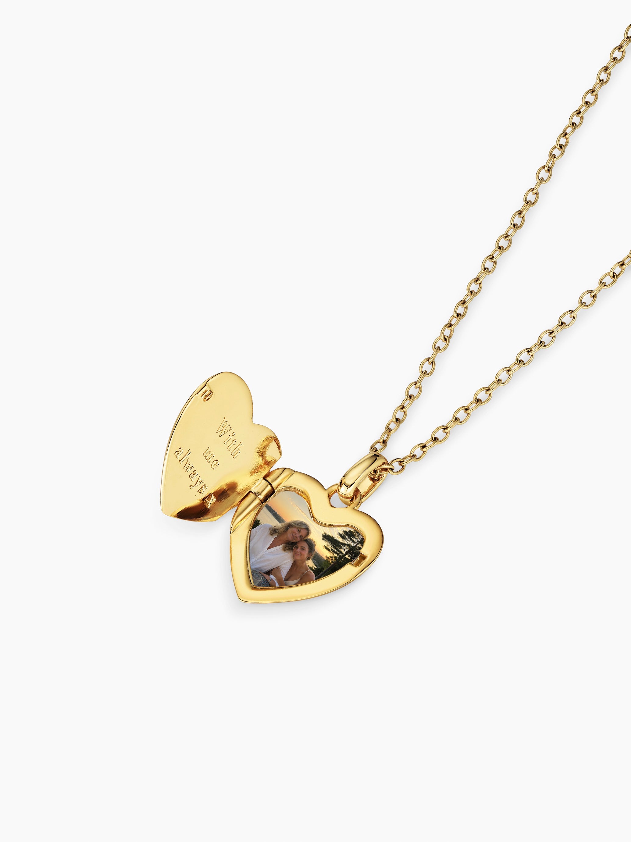Heart Photo Locket Necklace